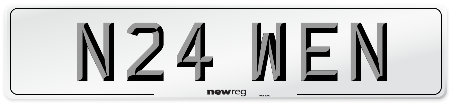 N24 WEN Number Plate from New Reg